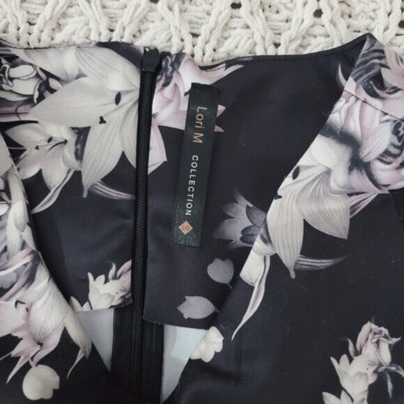 Lori M Collection Floral Shift Dress- Large - Picture 8 of 13